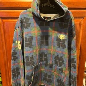 Jordan Plaid Hoodie Sweatshirt Men’s Size XXL